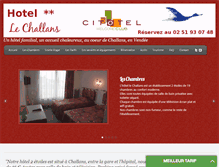 Tablet Screenshot of hotel-le-challans.com